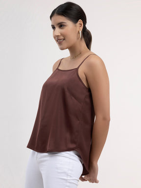 Satin Camisole - Brown