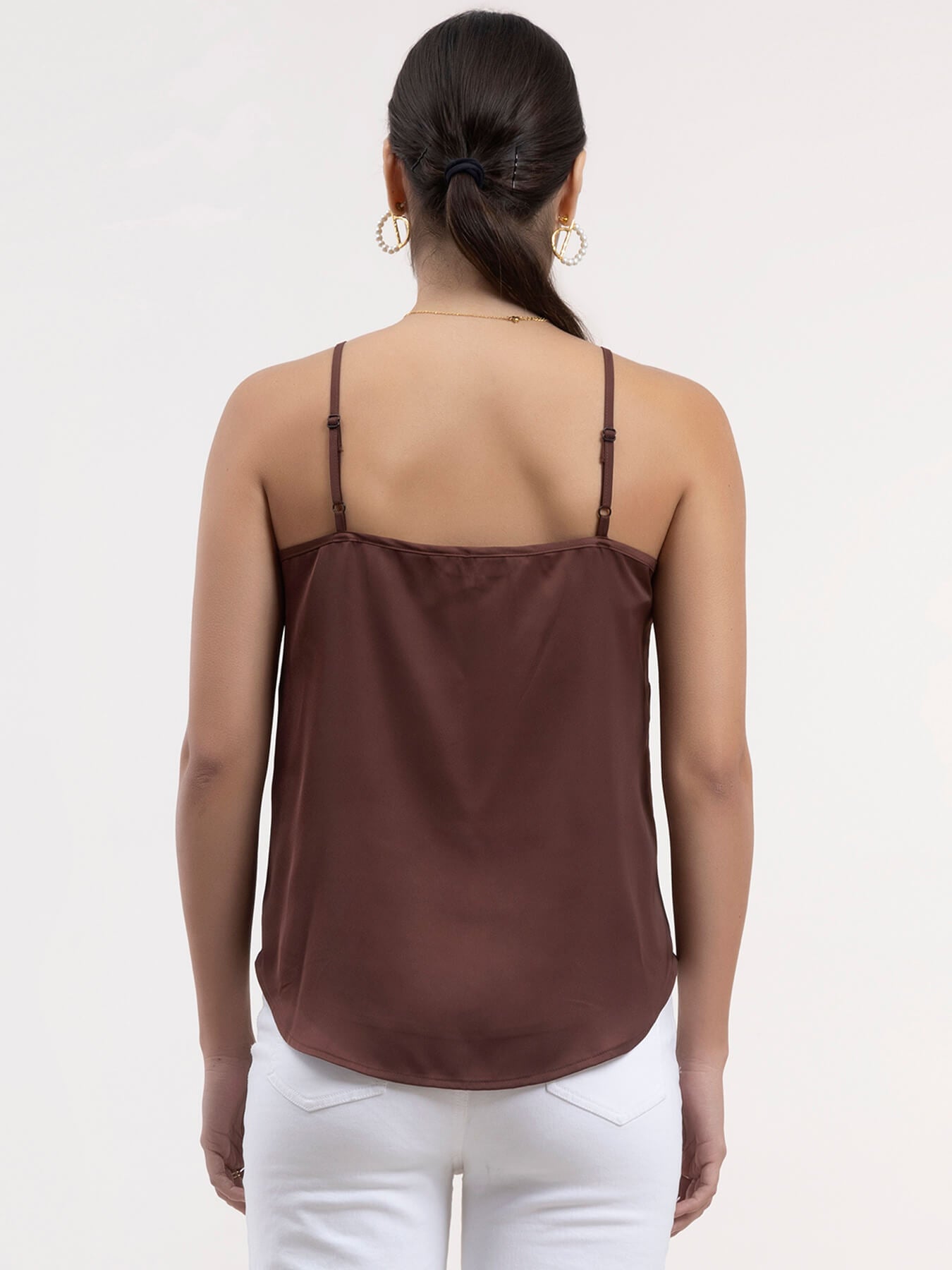 Satin Camisole - Brown