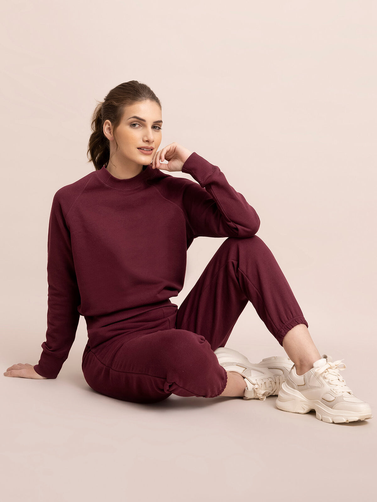 Cotton Tracksuit - Maroon