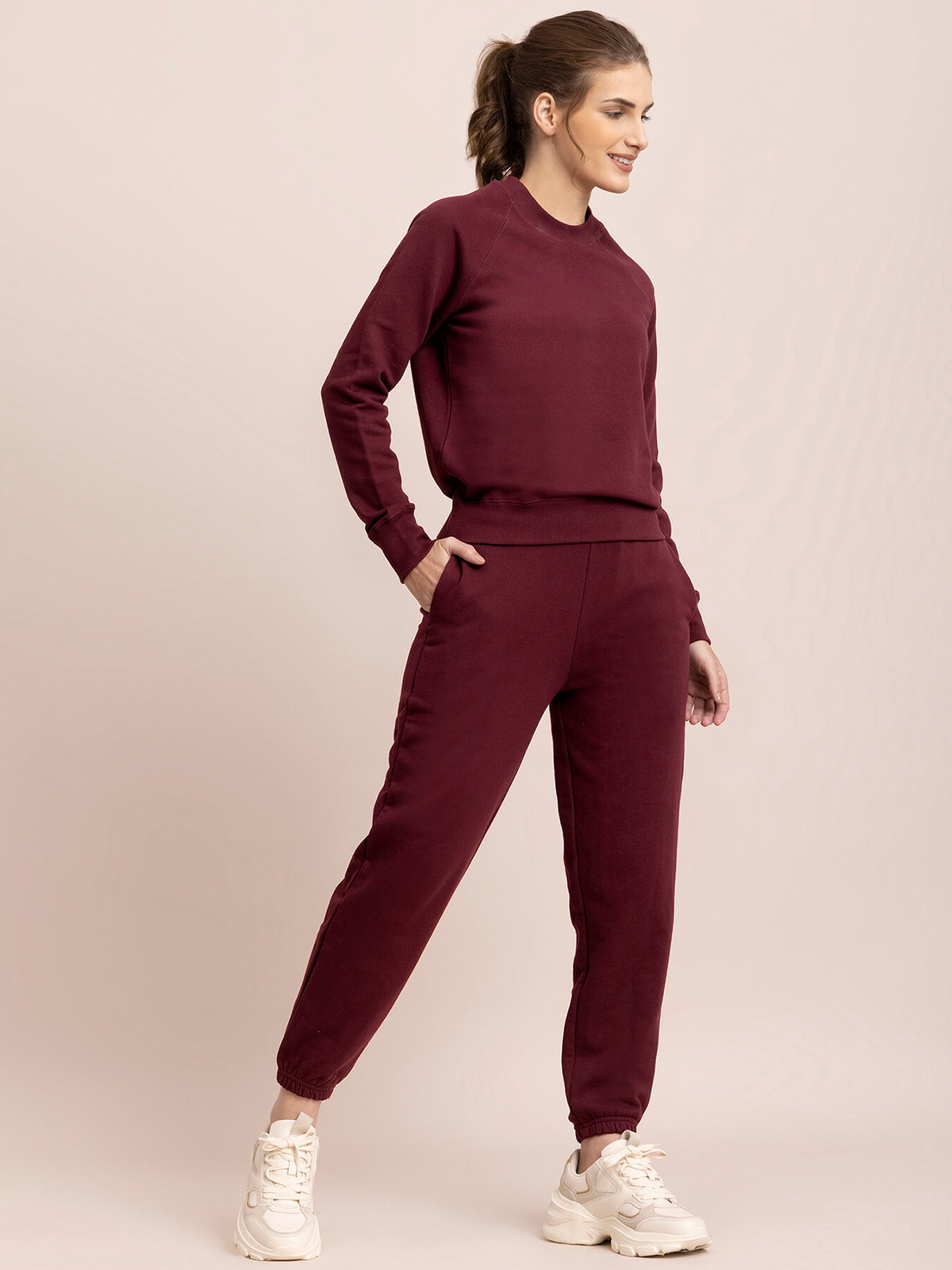 Cotton Tracksuit - Maroon