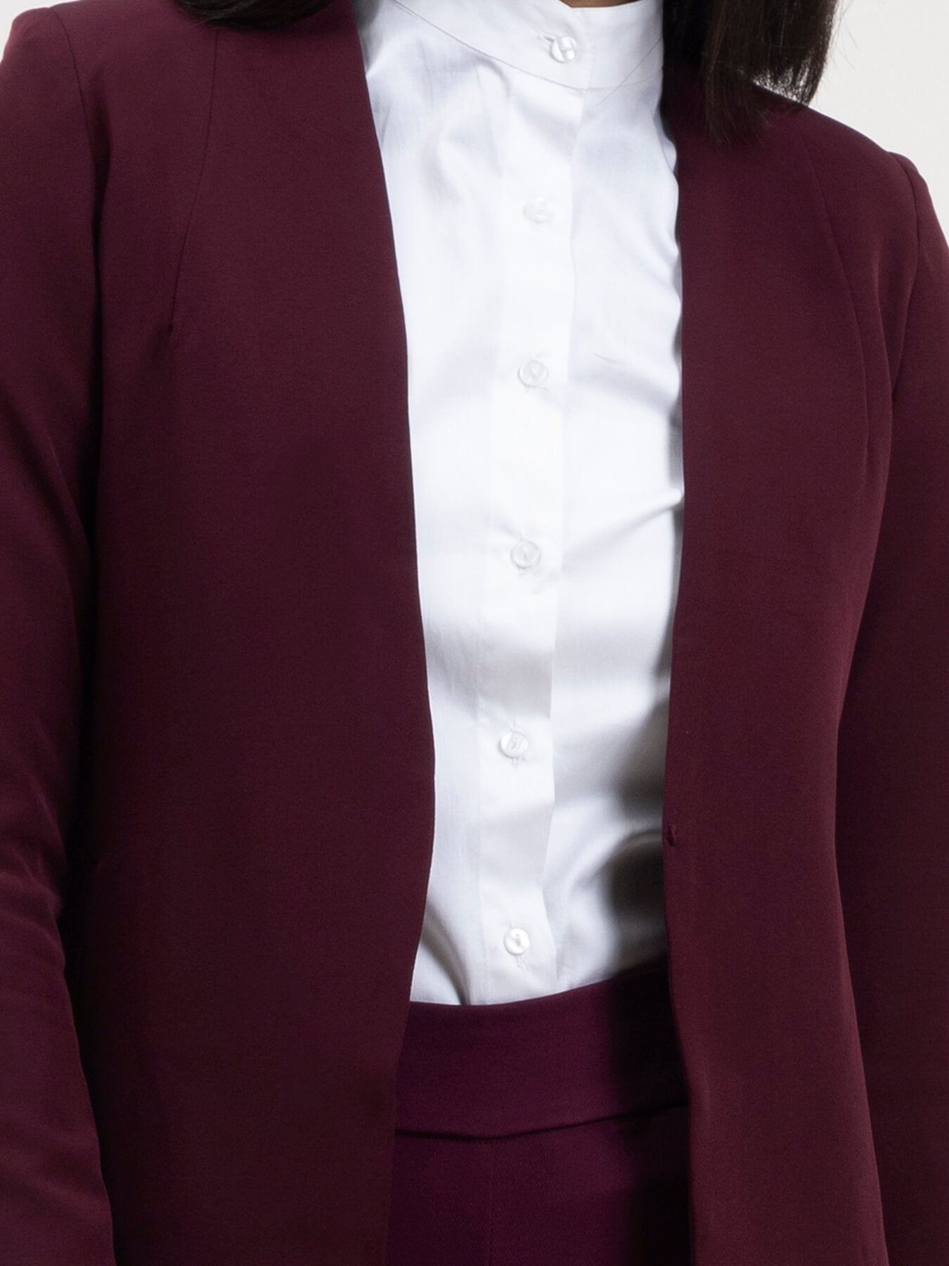Blazer And Straight Fit Trousers Co-ord - Maroon