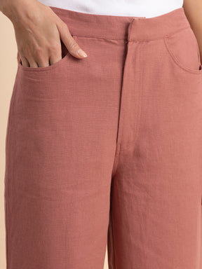 Linen Blazer and Trousers Co-ord - Dusty Pink