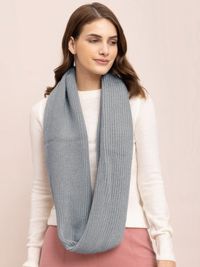 LivSoft Knitted Infinity Muffler - Grey