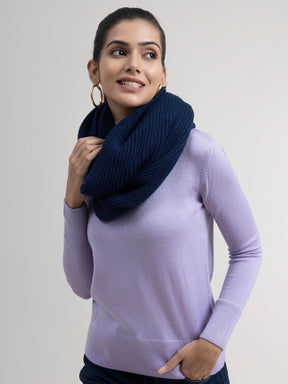 LivSoft Knitted Muffler - Navy