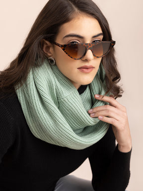 LivSoft Knitted Infinity Muffler - Sap Green