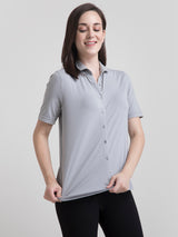 Cotton Knitted Shirt -Grey