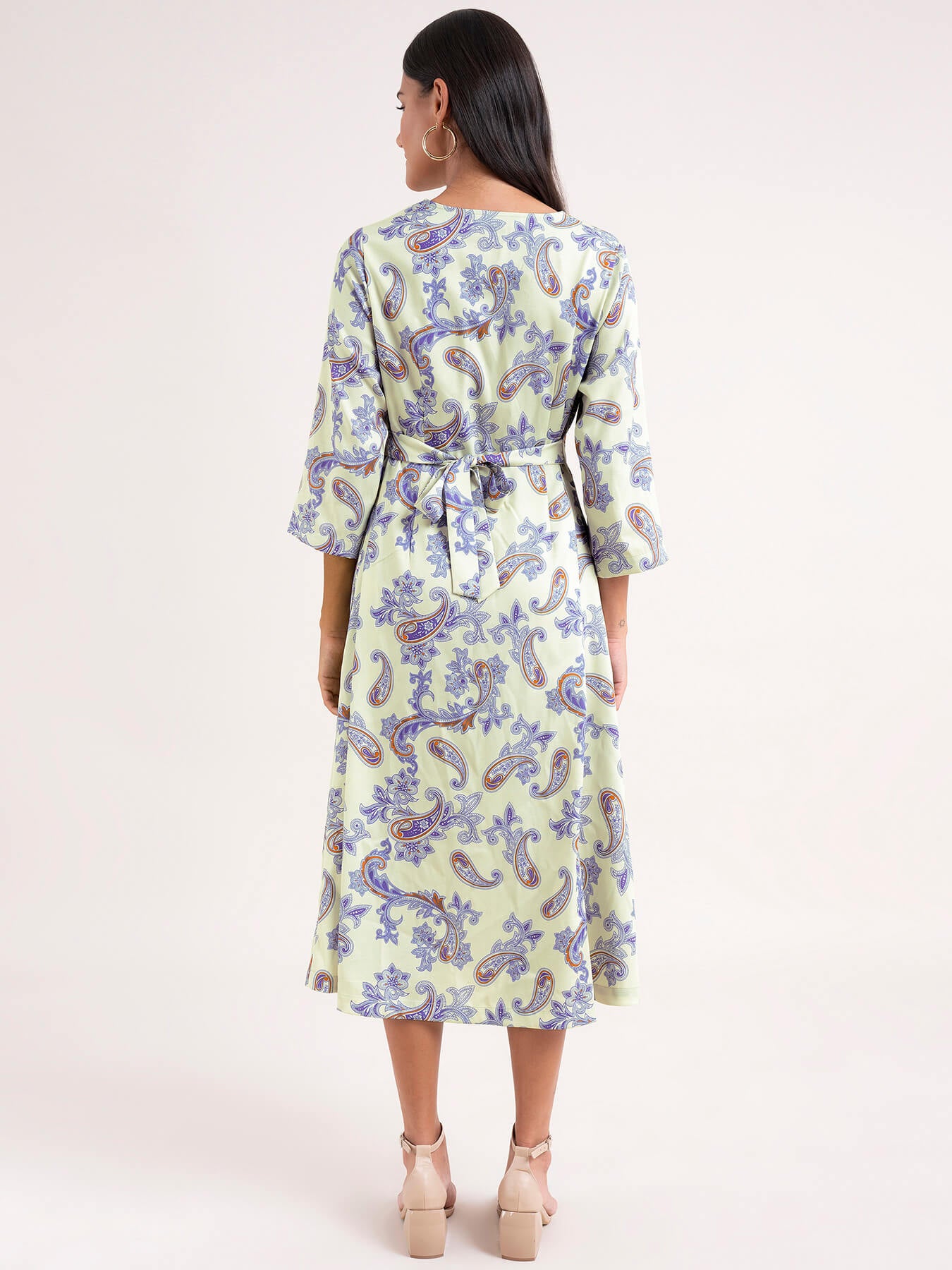 Paisley A-Line Dress - Off White