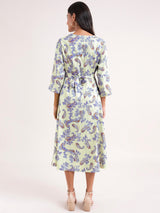 Paisley A-Line Dress - Off White