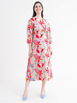 Floral a-line Dress - Multicolour