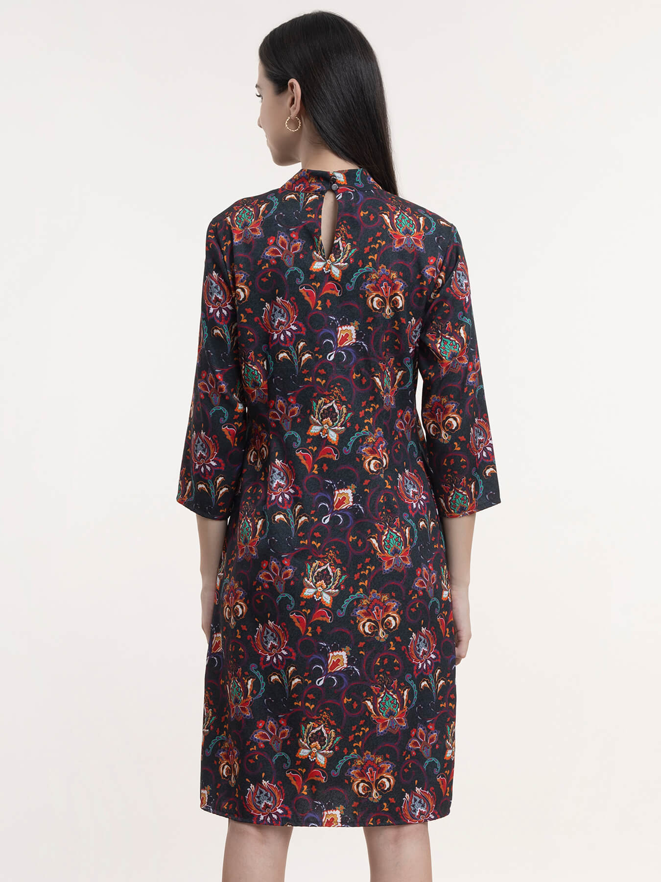 Floral A-Line Dress - Multicolour