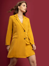 A Line Blazer Dress - Mustard| Formal Dresses