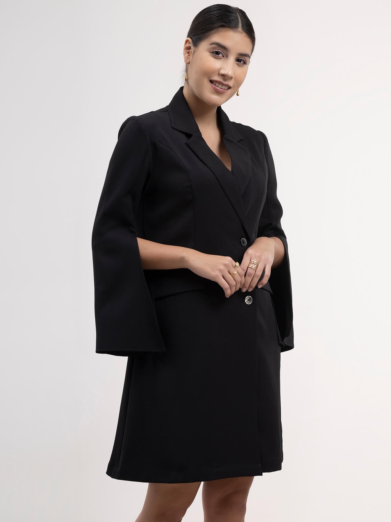 A Line Blazer Dress - Black| Formal Dresses