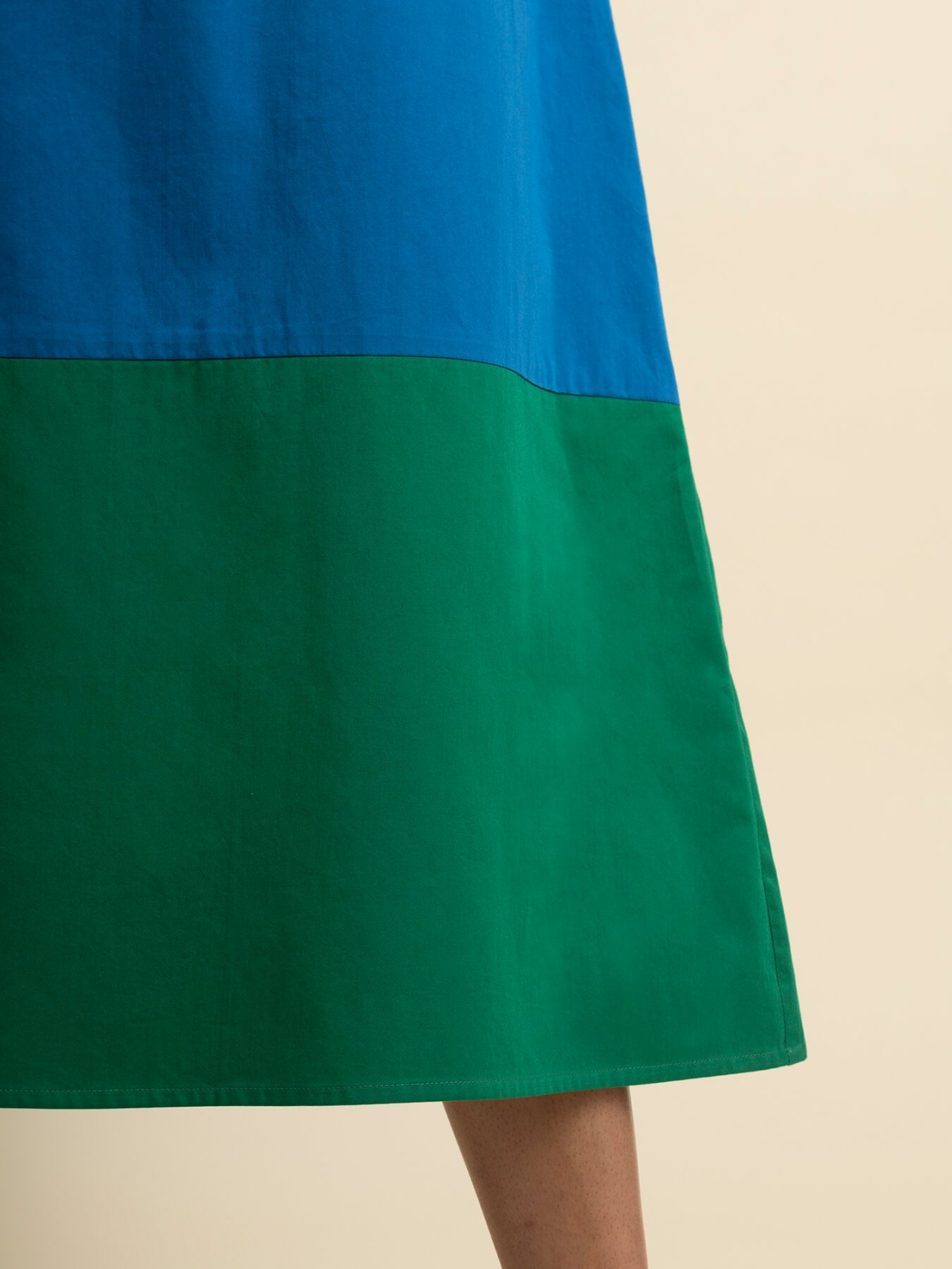 Colour Block Dress - Blue and Green