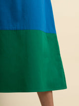 Colour Block Dress - Blue and Green