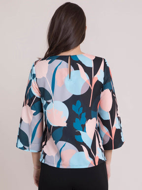 Floral Round Neck Top - Multicolour