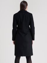 Wool Blend Overcoat - Black