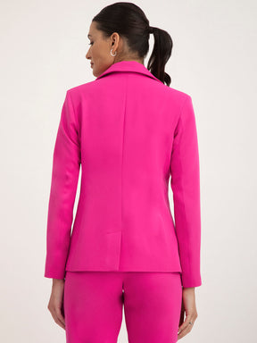 Single Breasted Blazer - Fuchsia