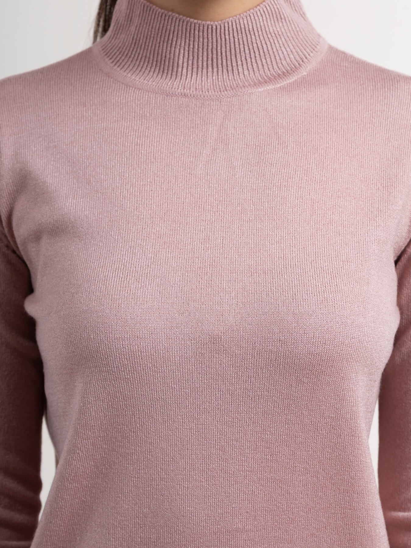 LivSoft Band Neck Sweater - Dusty Pink