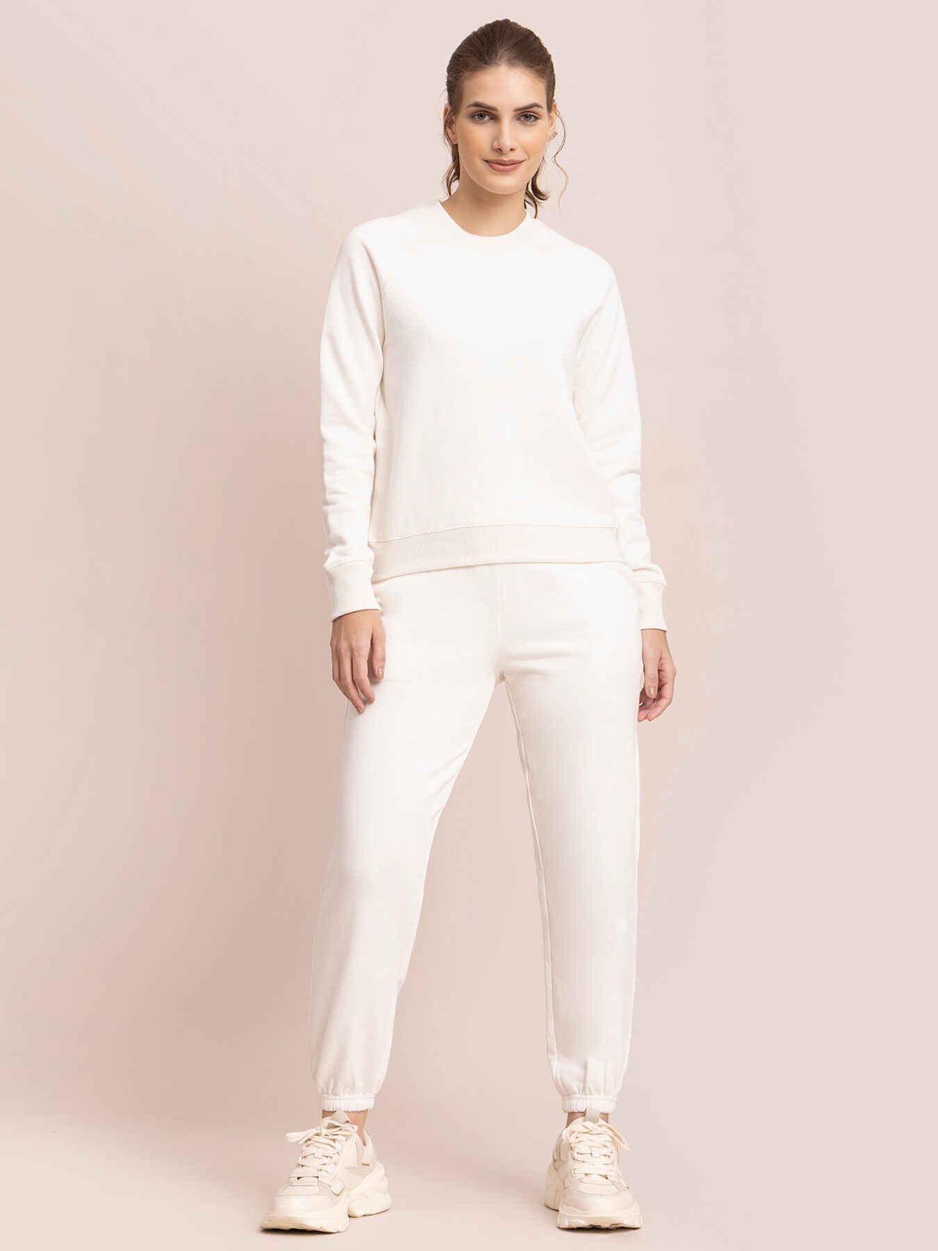 Cotton Roundneck Sweatshirt - Off White