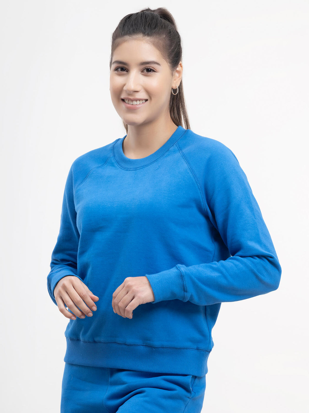 Cotton Roundneck Sweatshirt - Royal Blue