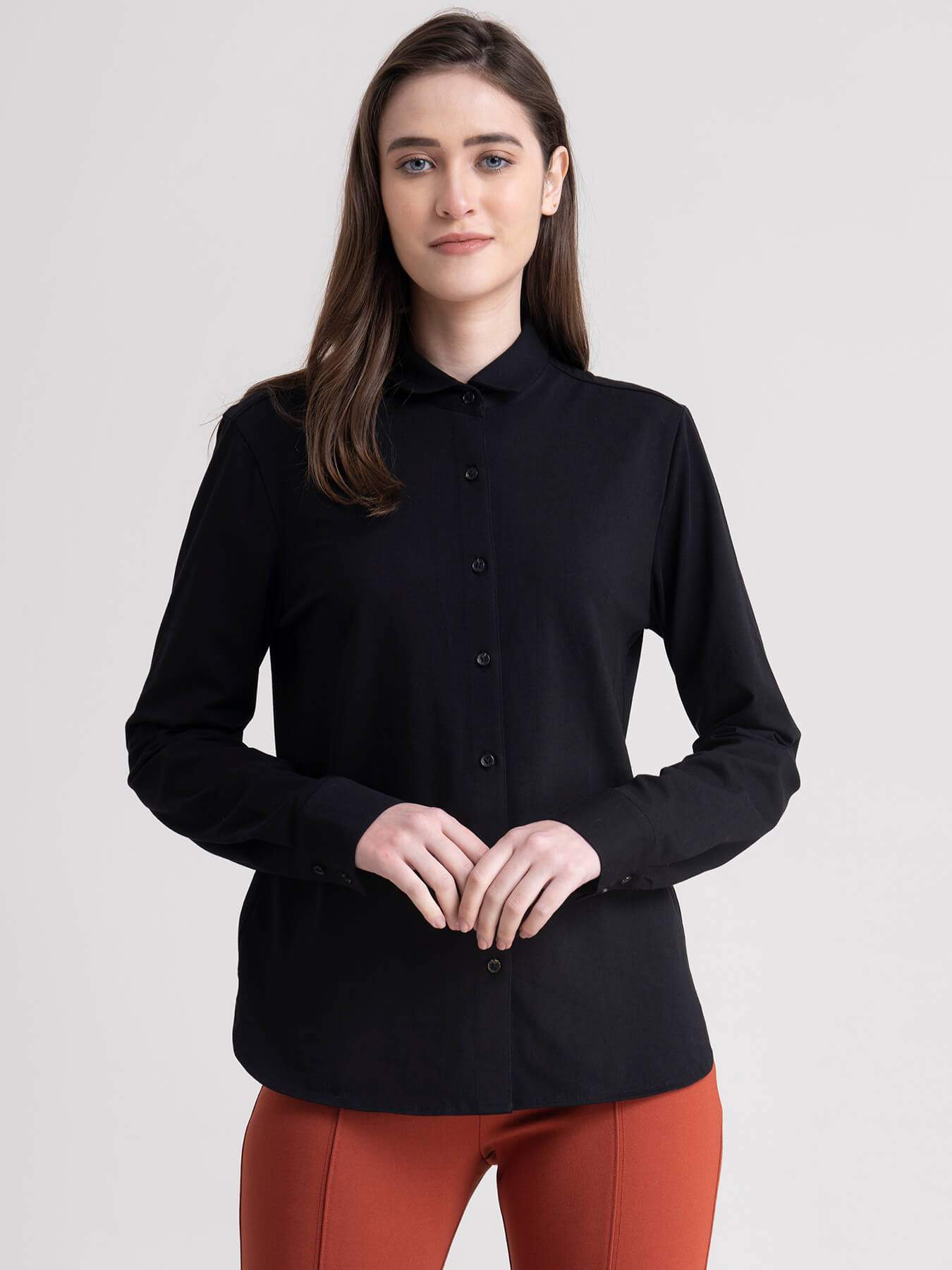 Classic Knitted Shirt - Black| Formal Shirts