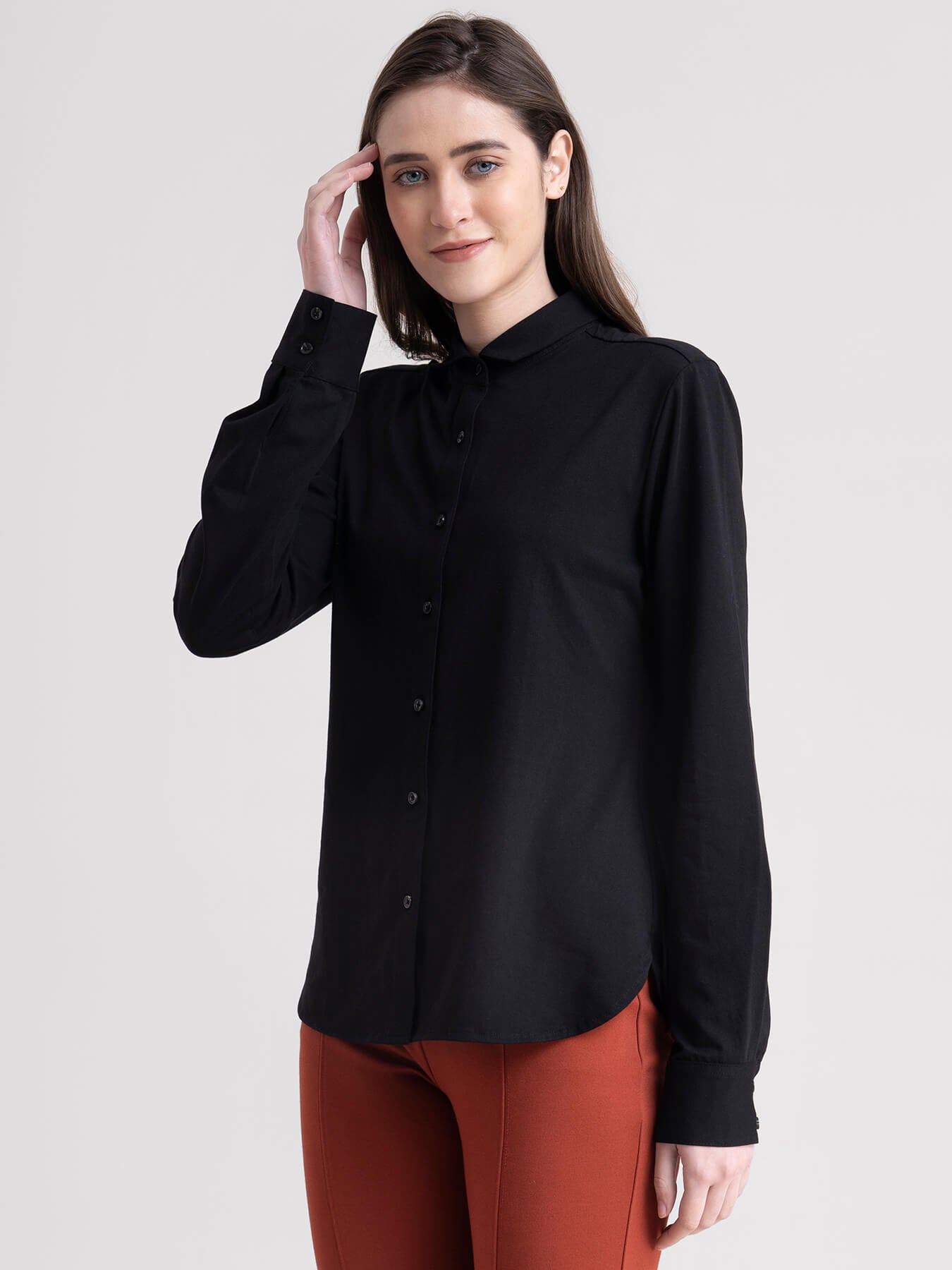 Classic Knitted Shirt - Black| Formal Shirts