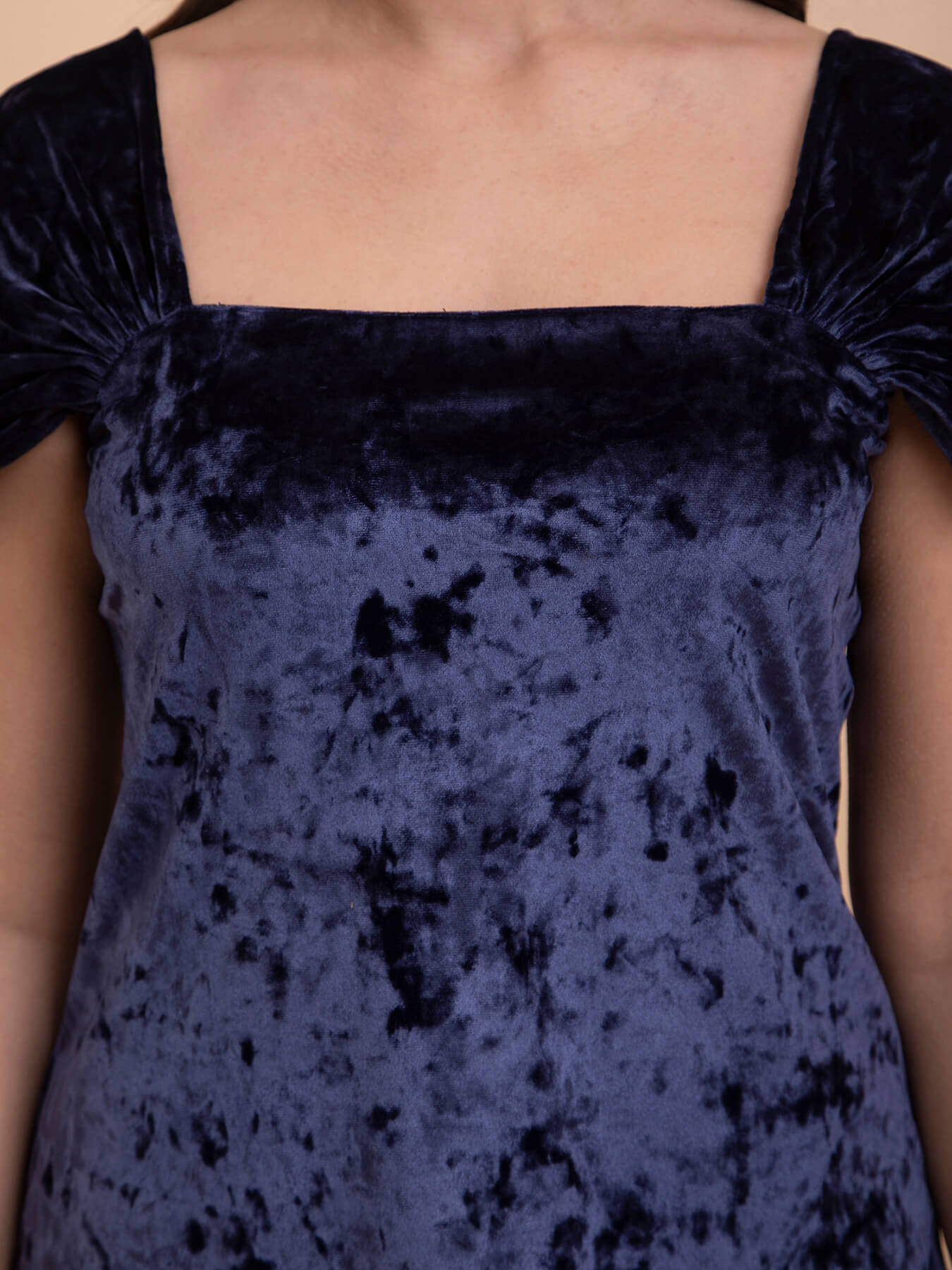 Velvet Two-Way Top - Blue