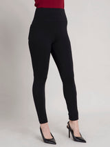 4 Way Stretch High Waist Tummy Tuck LivIn Pants - Black| Formal Trousers