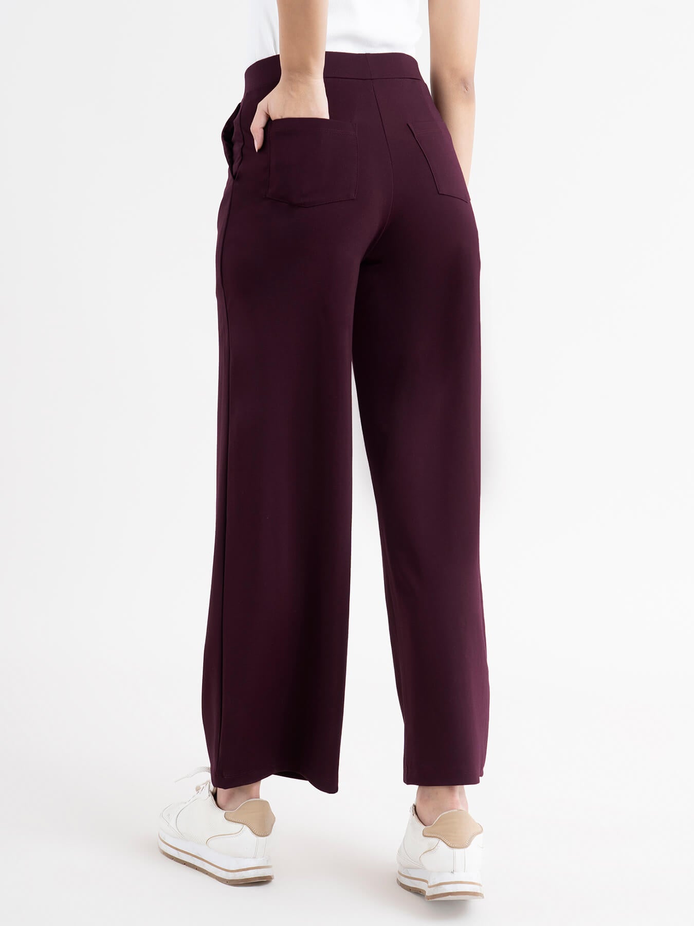 LivIn Air Wide Leg Pants - Maroon