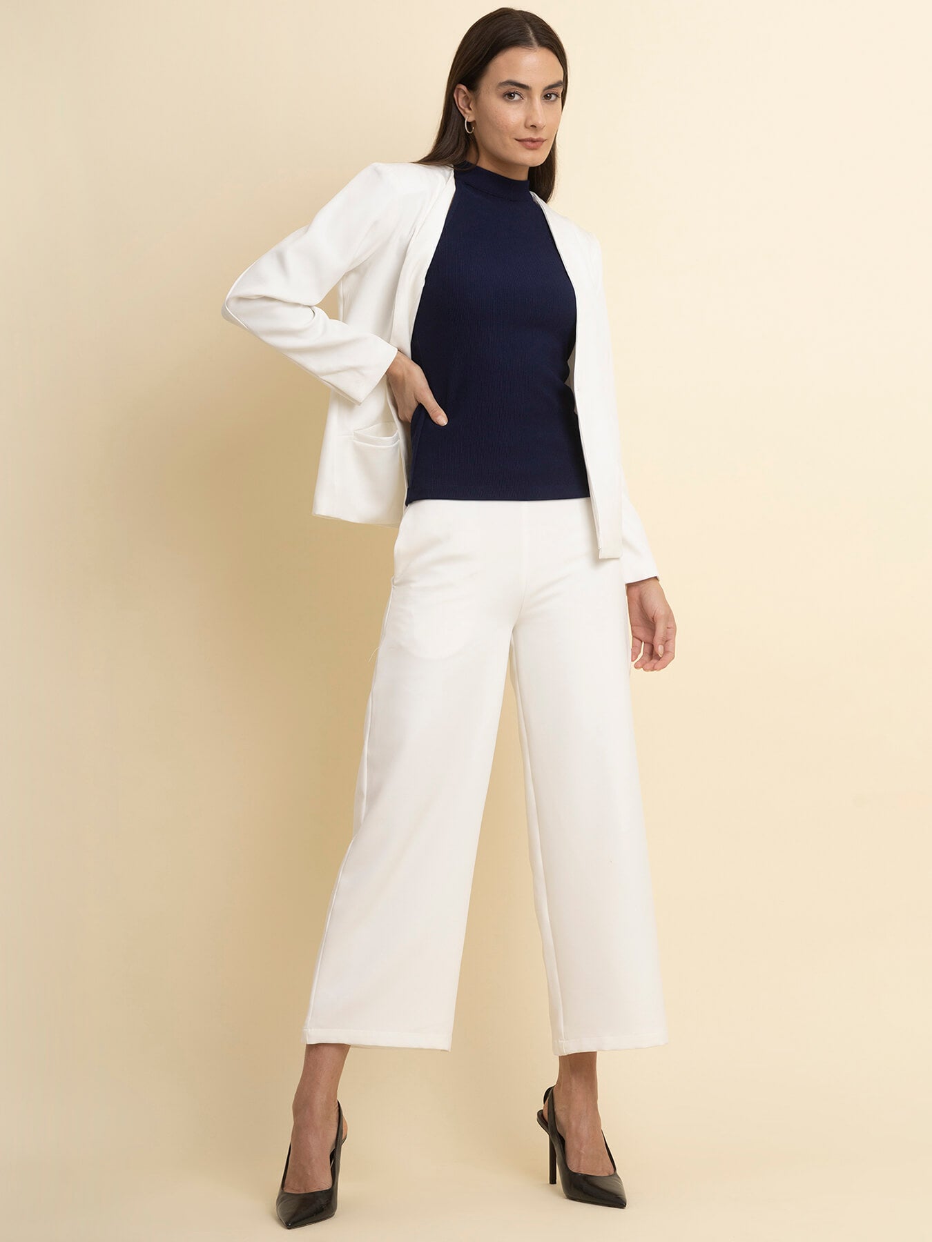 LivIn Halter Neck Tee - Navy Blue