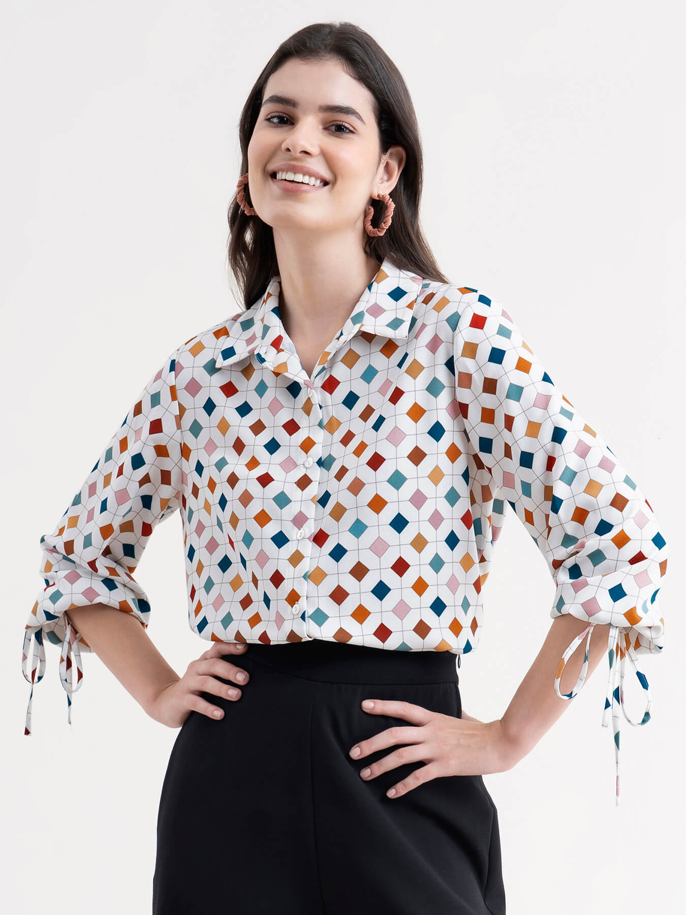 Geometric Print Shirt - Multicolour| Formal Shirts