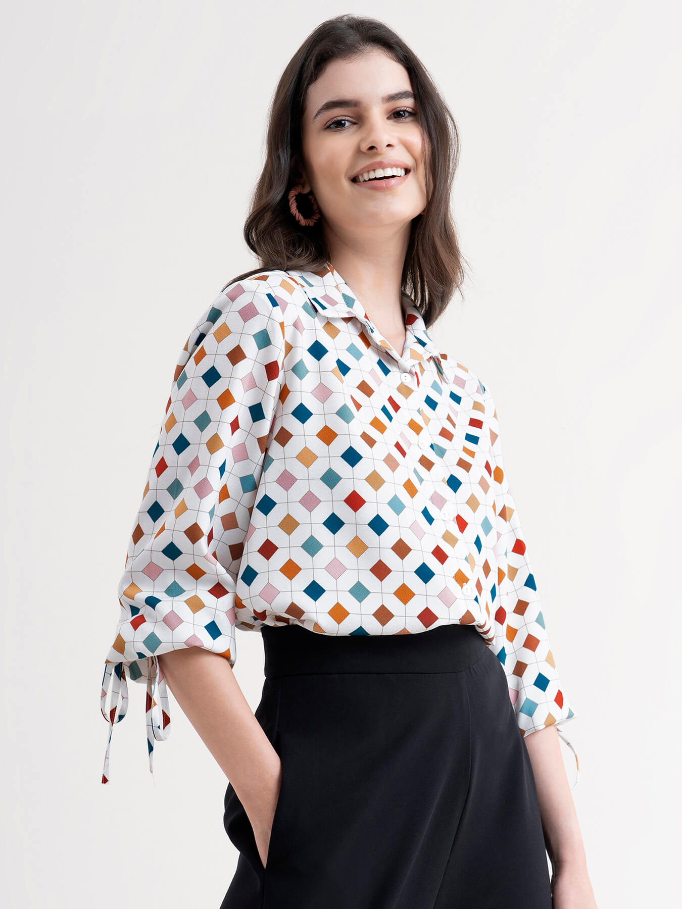 Geometric Print Shirt - Multicolour| Formal Shirts
