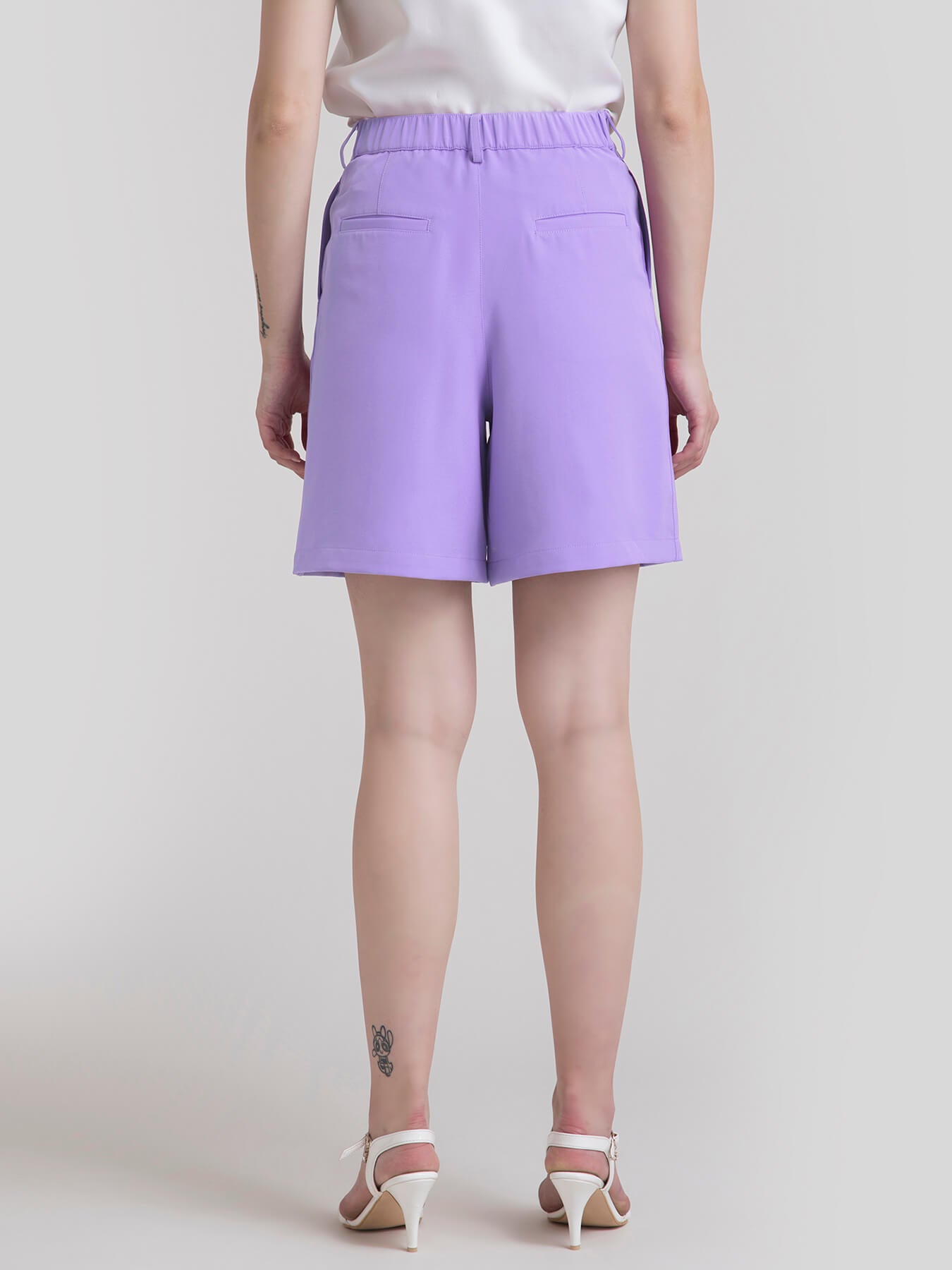 Pleated Shorts - Lilac