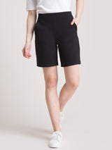 Stretchable Elasticated LivIn Shorts - Black