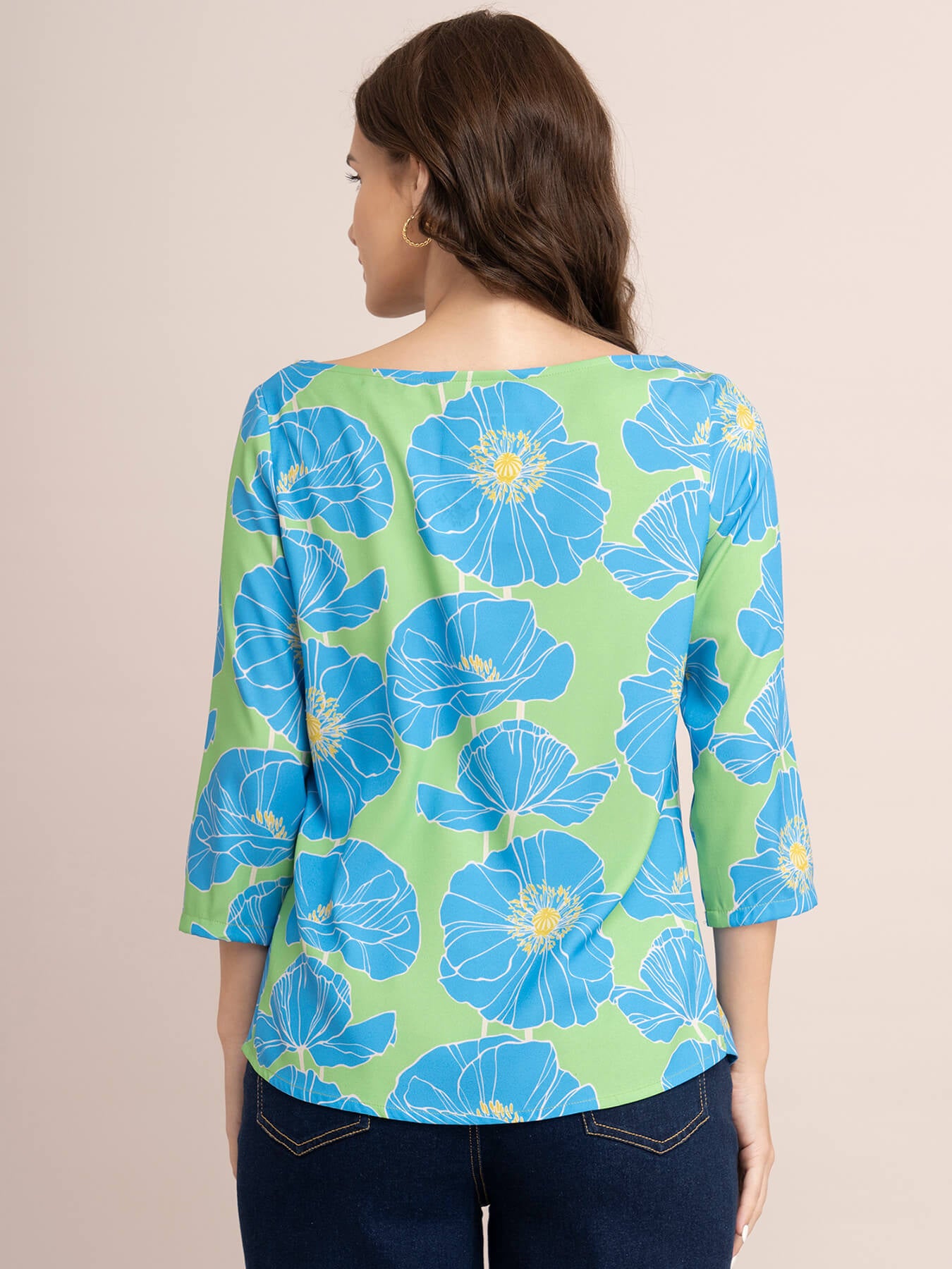 Floral Top - Blue and Green| Formal Tops