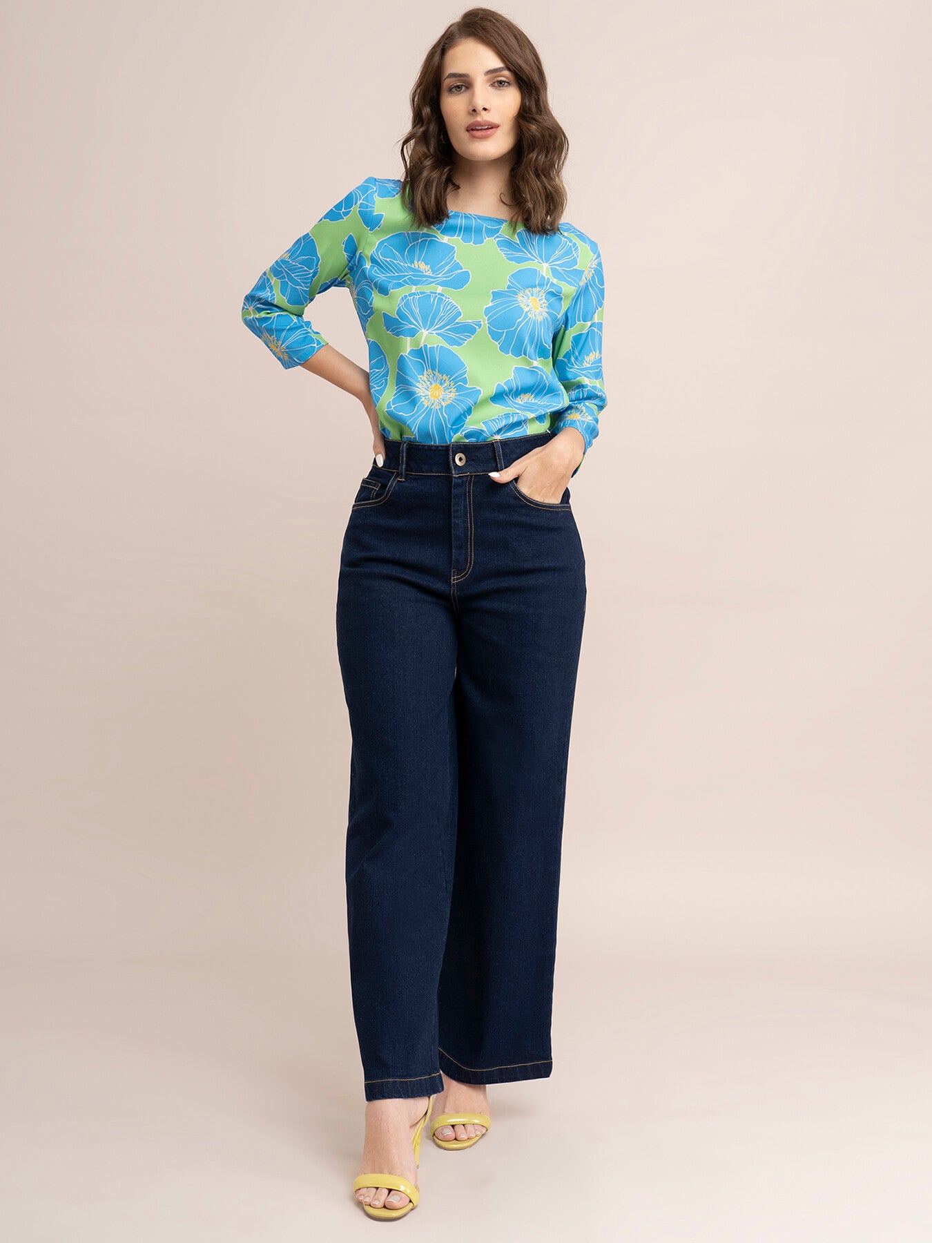 Floral Top - Blue and Green| Formal Tops