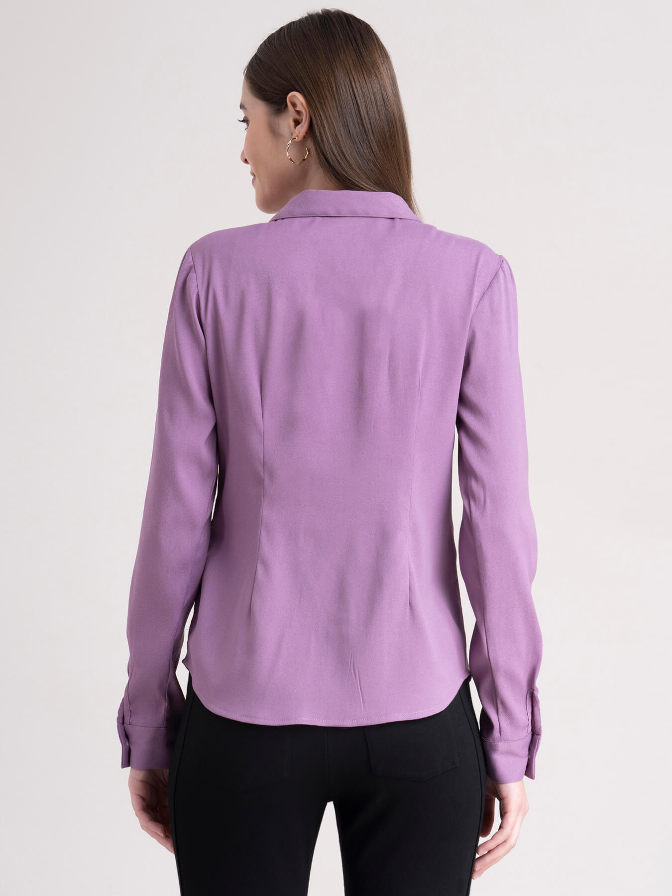 Button Down Top - Lilac