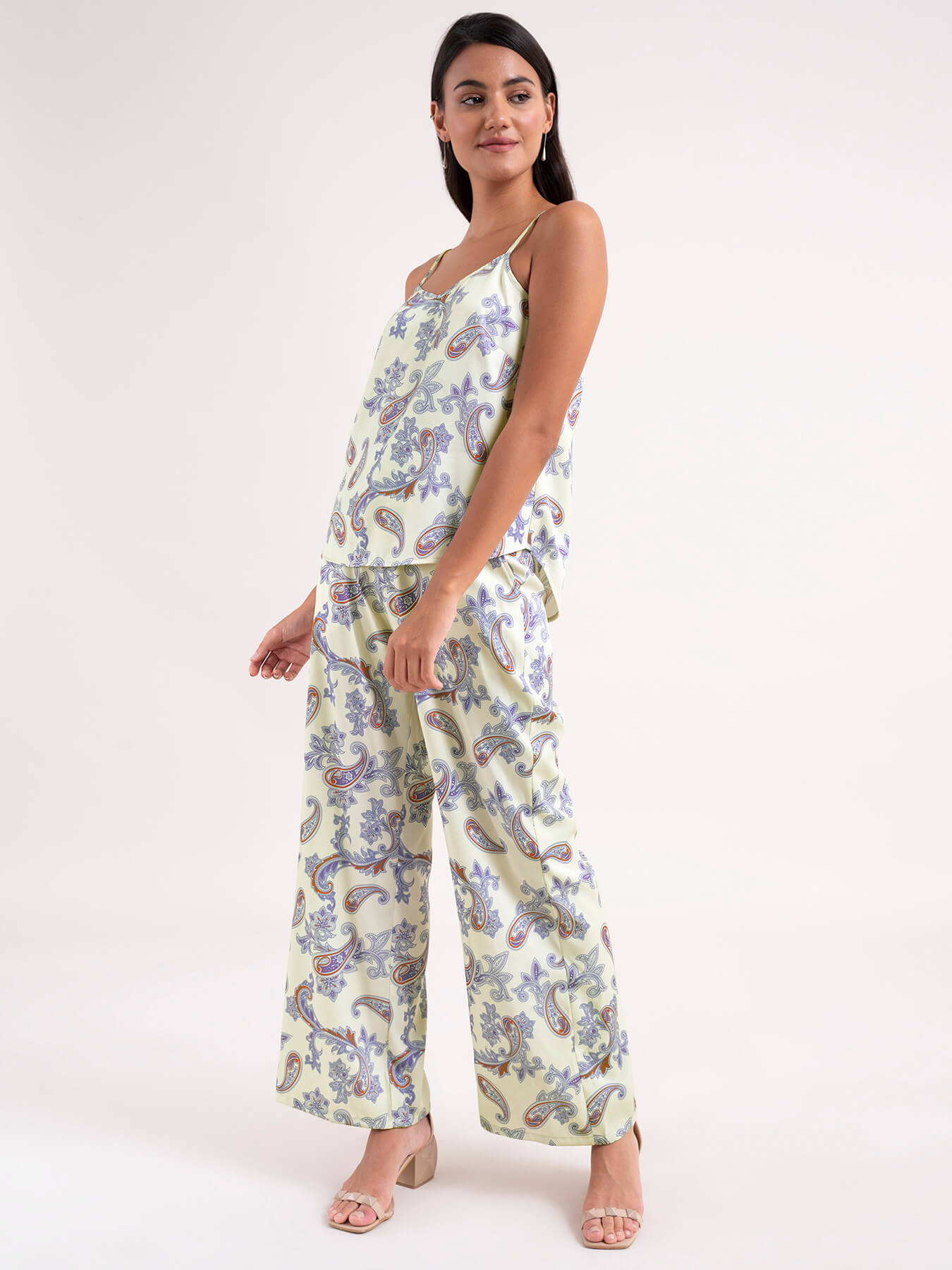 Paisley Strap Top - Off White