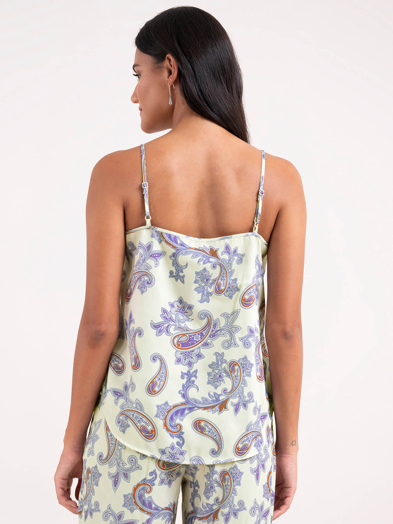 Paisley Strap Top - Off White