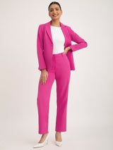 Straight Fit Trousers - Fuchsia