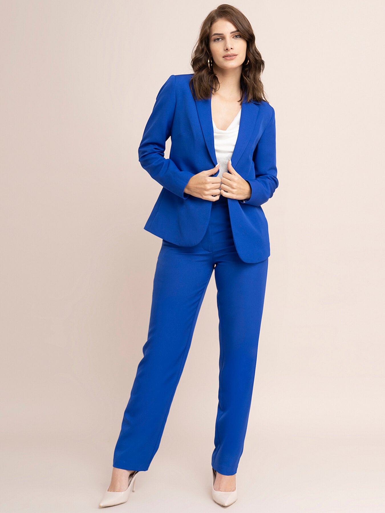 Straight Fit Trousers - Royal Blue