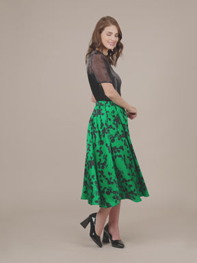 Floral Printed A-Line Skirt