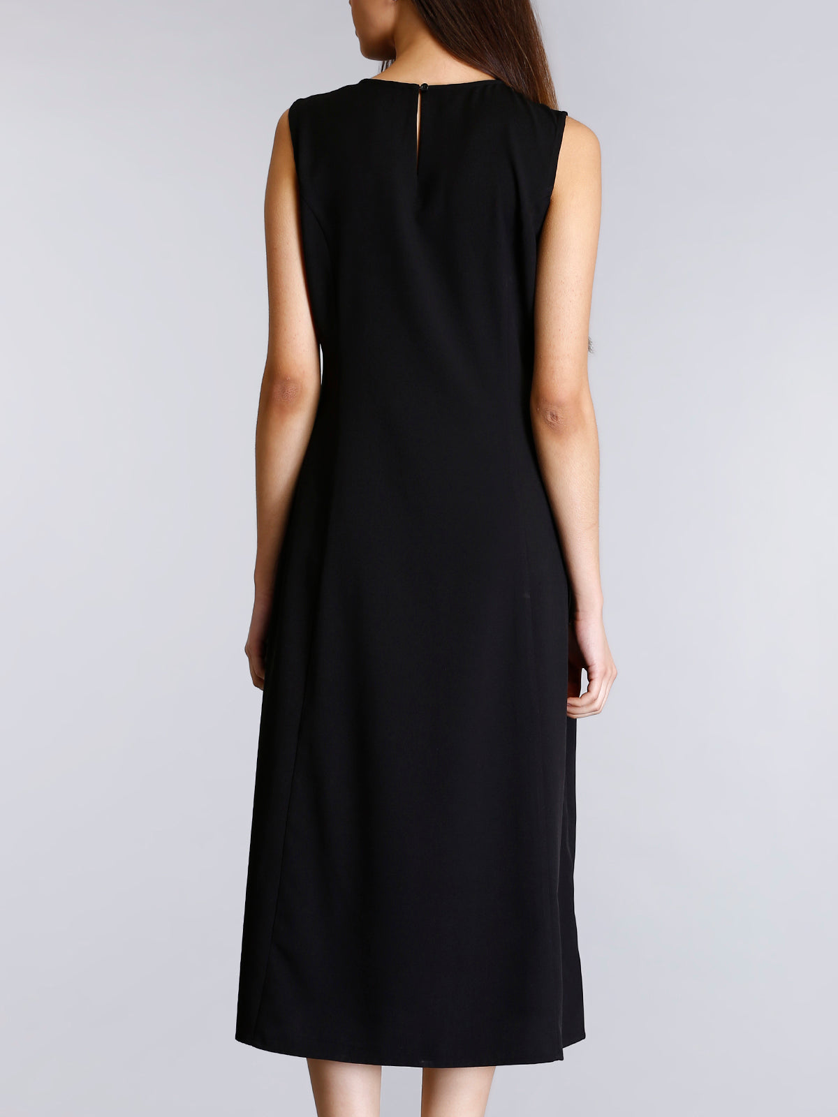 High Neck A Line Dress - Black| Formal Dresses