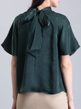 Satin Two Way Top - Green| Formal Tops