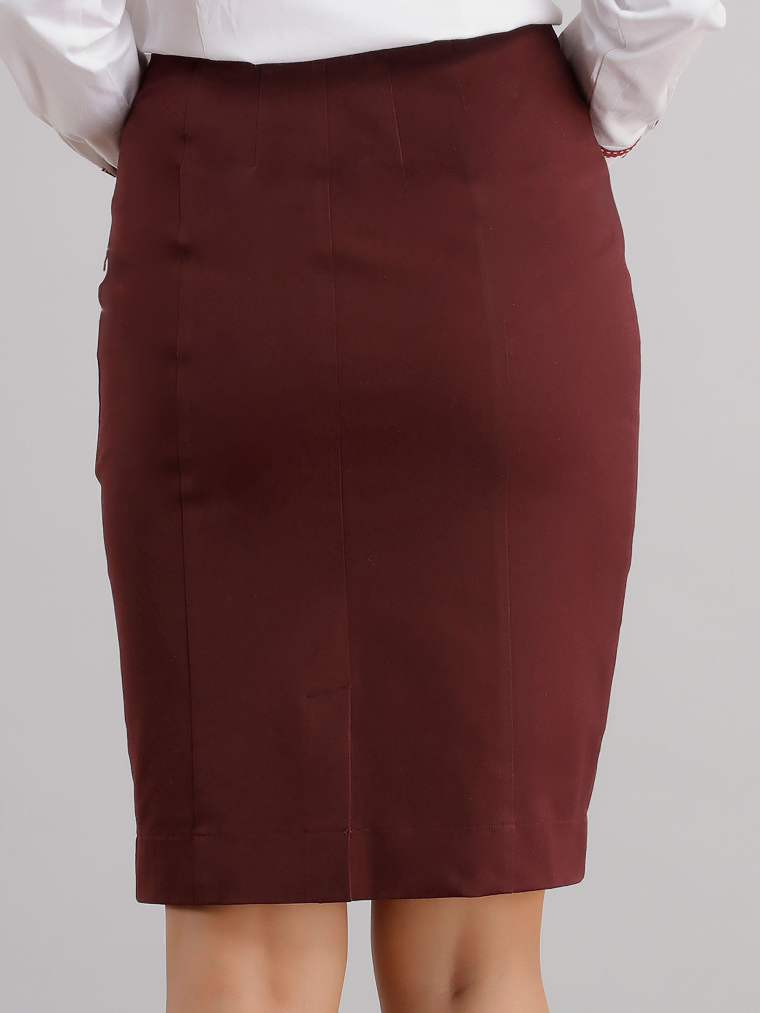 Classic Pencil Skirt - Maroon| Formal Skirts