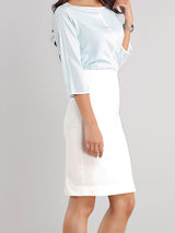 Classic Pencil Skirt - White| Formal Skirts