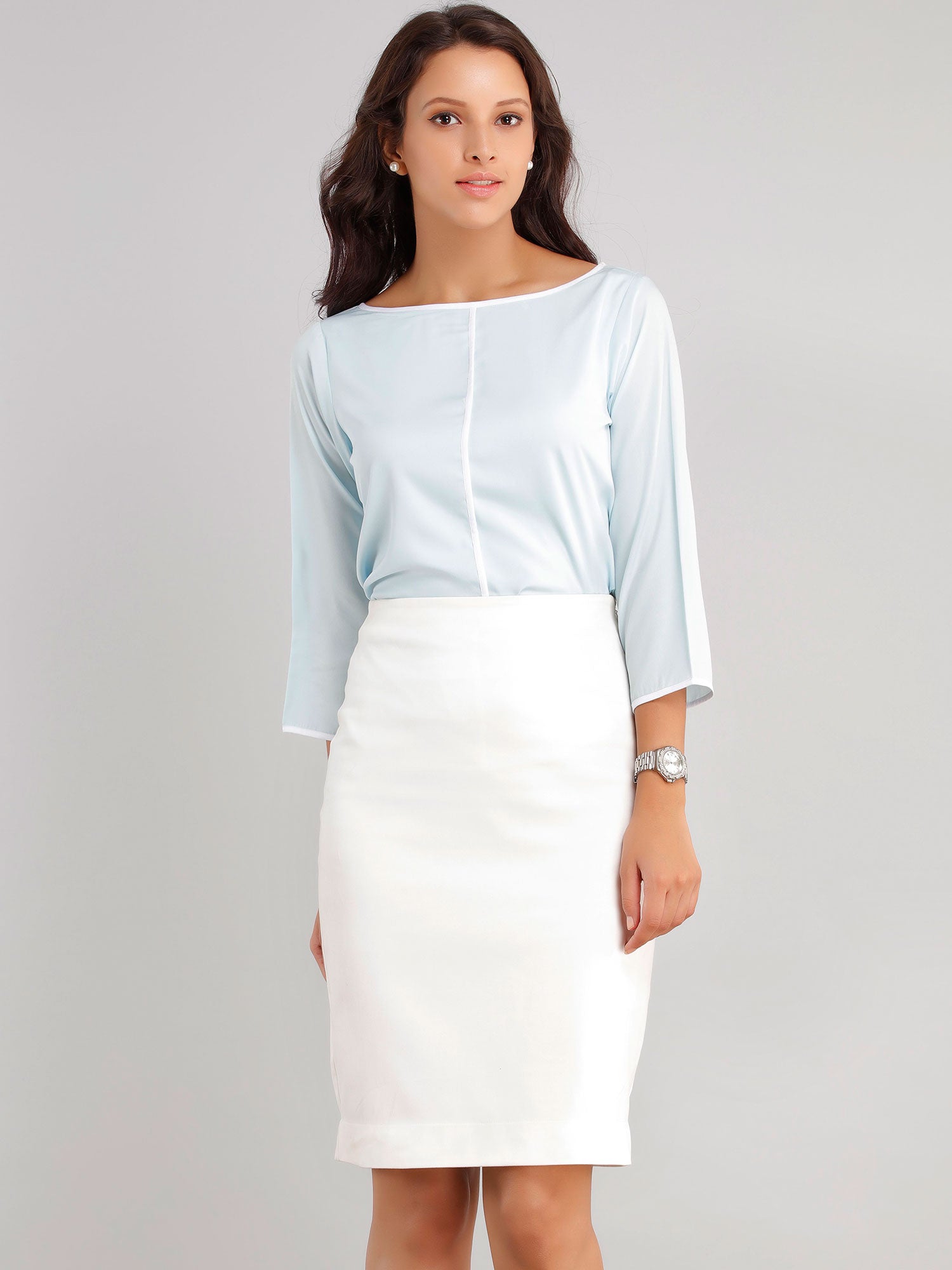 Classic Pencil Skirt - White| Formal Skirts