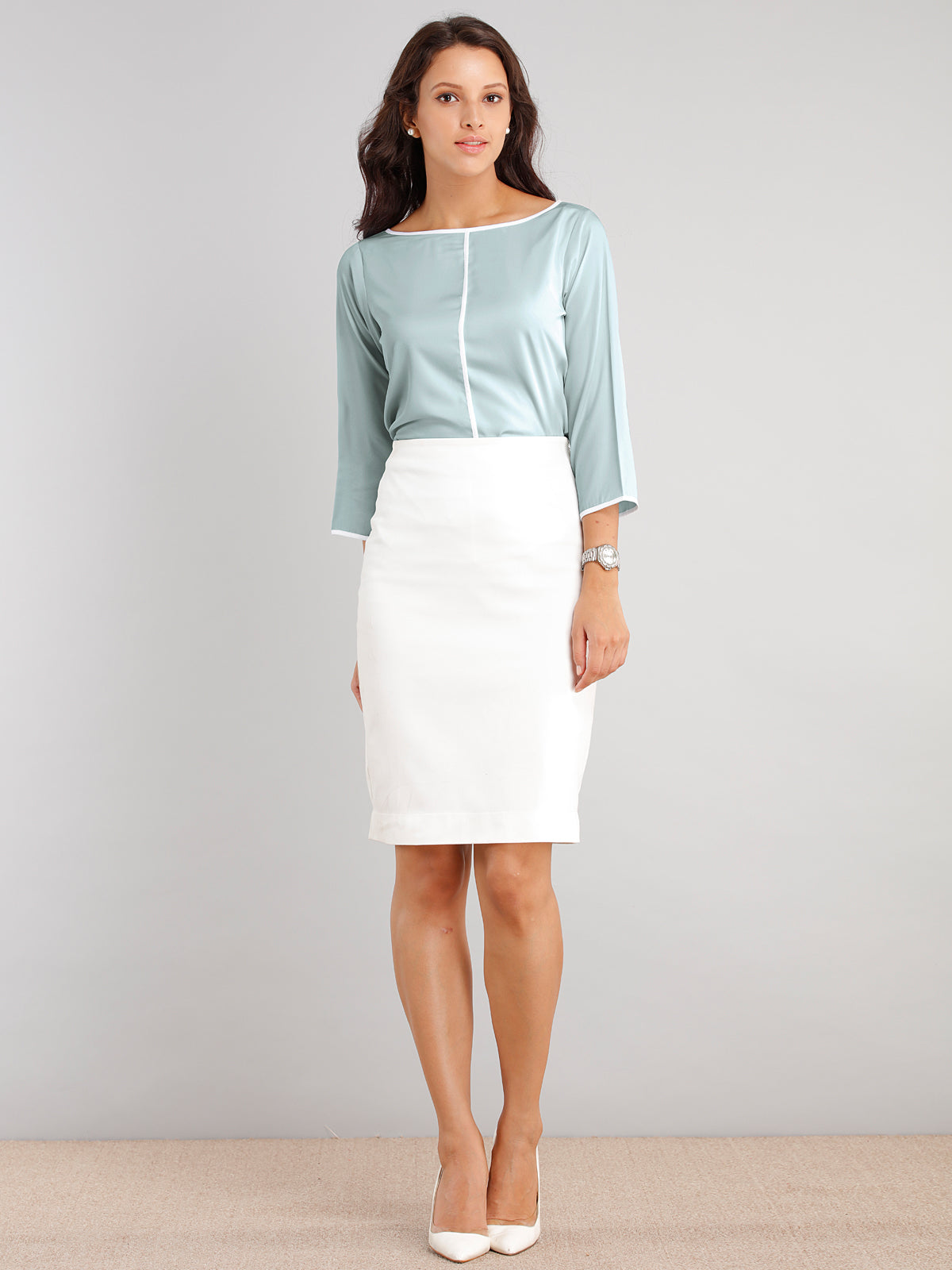 Boat Neck Top - Teal