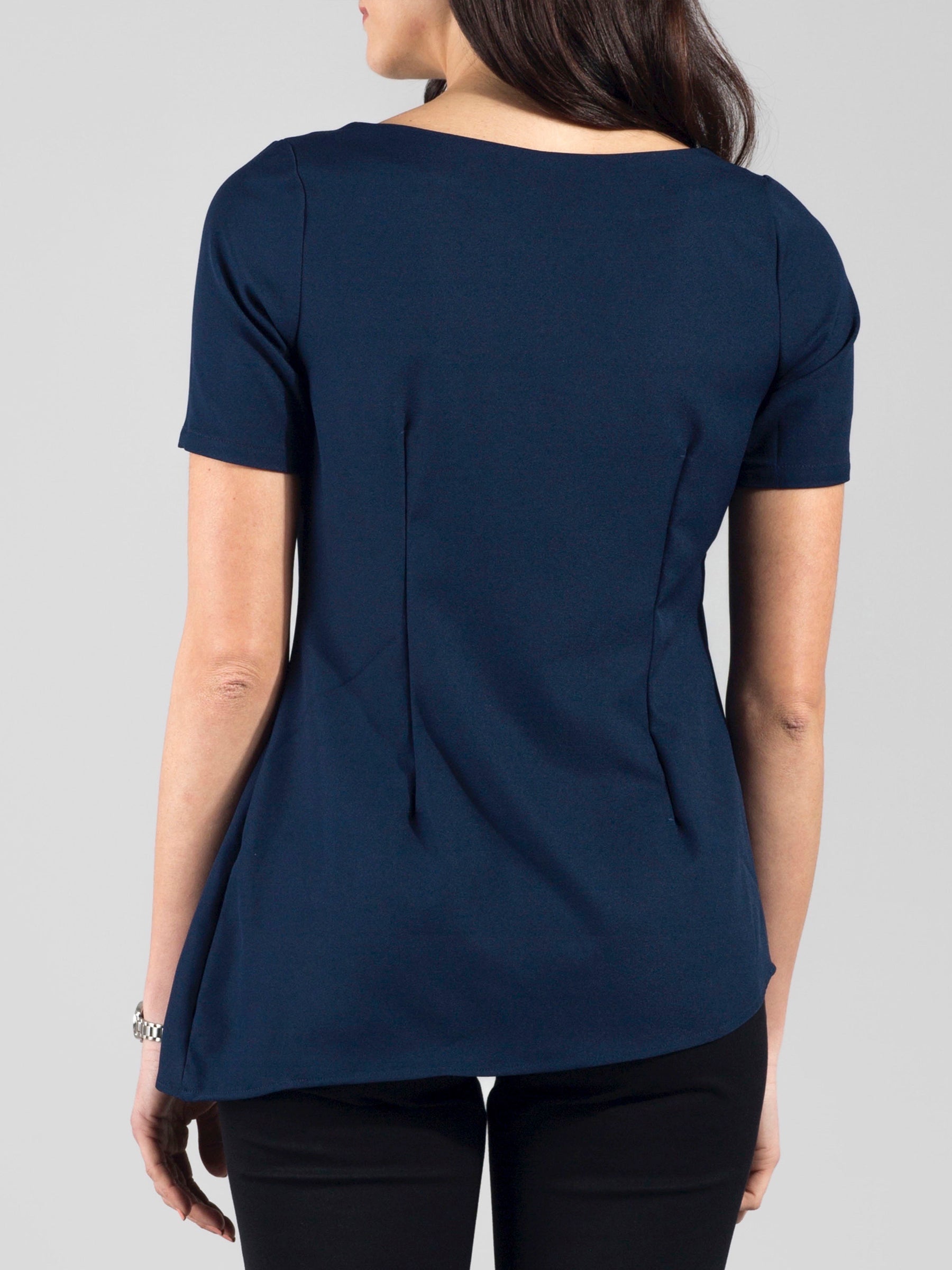 Flared Asymmetric Panel Top - Navy