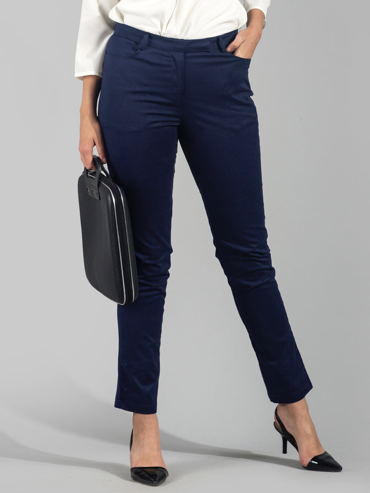 Essential Comfort Trousers - Navy| Formal Trousers